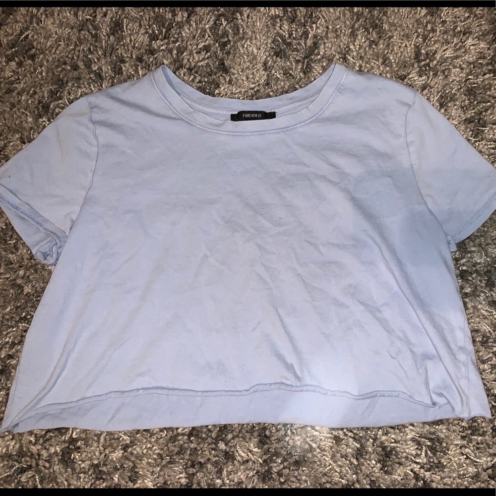 Blue crop top